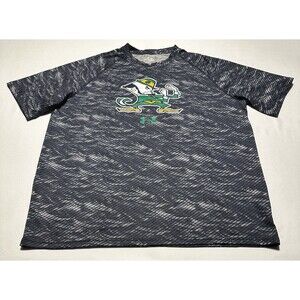 Notre Dame Fighting Irish Under Armour Shirt Mens XL Loose Fit Navy NCAA ND